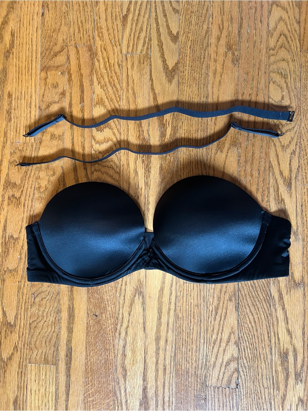 Victoria's Secret 36C Black Strapless Bra with Removable Straps